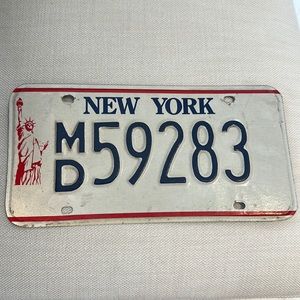 NY license plate